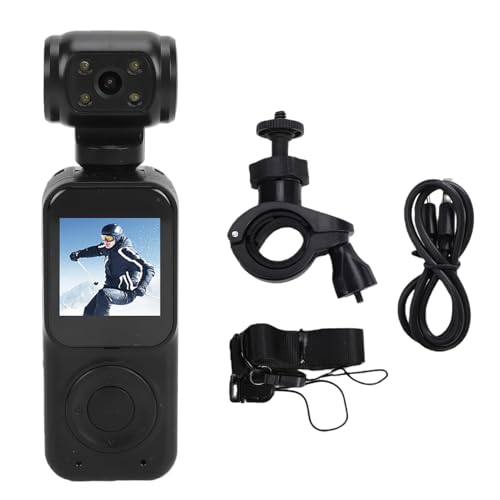 Caméra vlogging 4K ultra grand angle WiFi portable avec objectif rotatif à 270°