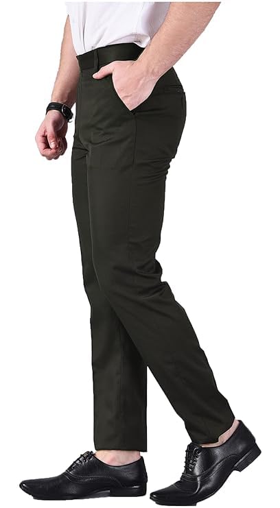 Image of Jack and Jini Formal Pant for Men. Regular Fit, Lightweight, Flat Front, Premium Cotton Polyester Blend Fabric. Office, Party and Casual Wear. Non Stretchable.