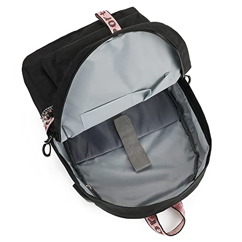 Hazbin Hotel Mochila con USB y gran capacidad juvenil 6