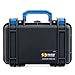 Pelican Protector 1170 Case by ColorCase - Black - Small Size Waterproof Case with Pick & Pluck Foam & Convoluted Lid Foam - Blue Handles & Latches