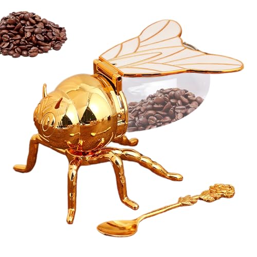 Bee Honey Jar | Ollas de miel decorativas para condimentos | Dispensador de, frasco de condimentos de, accesorio de cocina para alimentos para el desayuno frasco de miel dulce para deco
