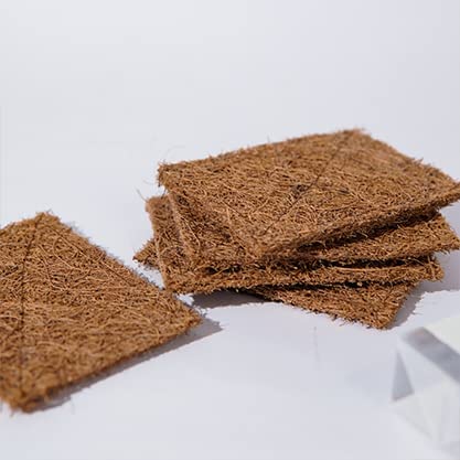 Coconut Scrub Pad 10cm x 8cm | Dishwashing Pad | Natural Long-Lasting Stitched Coir Scrubber - Set of (10) (B0C242D9P9) Amazon Price History, Amazon Price Tracker