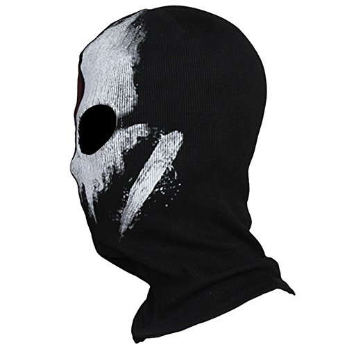 Innturt Fabric Ghost Mask Balaclava Skull Hood Red & White #TOP2