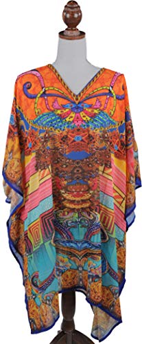 Kaftano-Cubredisfraz Aqua di Mare de mujer talla 48 túnica playera multicolor