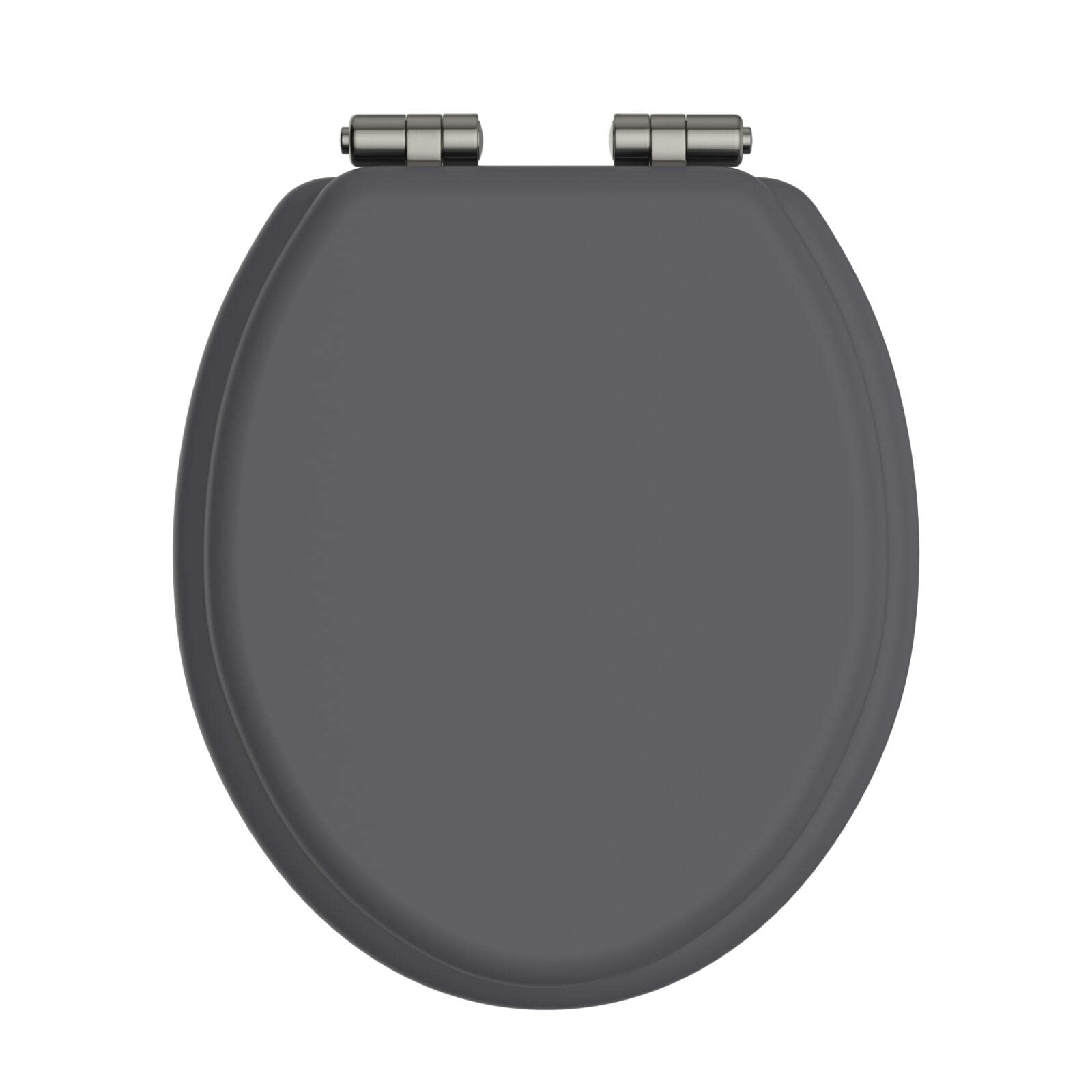 Hpw Graphite, Brushed Nickel Hinges Heritage Graphite Toilet Seat With Soft Close Brushed Nickel Hinges