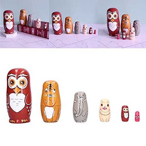 Depisuta Ensemble de poupées gigognes empilables, poupées gigognes gigognes en Bois pour Ornements de Bureau pour la décoration intérieure pour Halloween pour Noël pour Cadeau d'anniversaire Cover