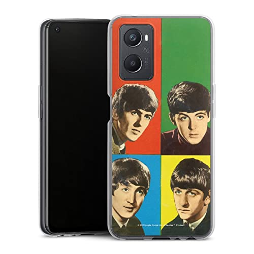 DeinDesign Coque en Silicone Compatible avec Oppo A96 4G Etui Silicone Coque Souple Rock ‘n’ Roll Visages The Beatles - Les Beatles, Paul McCartney, John Lennon, RIngo Starr, George Harrison DeinDesign Coque en Silicone Compatible avec Oppo A96 4G Etui Silicone Coque Souple Rock 'n' Roll Visages The Beatles