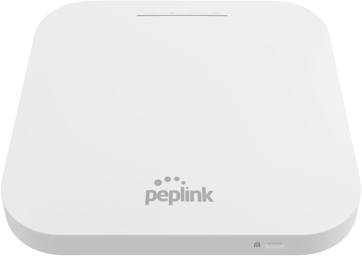 Peplink WiFi Access Point Ethernet AP One AX Lite, 2x2 MIMO Dual-Band Wi-Fi 6, 1x1Gbps Ethernet Port, Omni Antenna, InControl Cloud Management, Seamless Integration with SD-WAN
