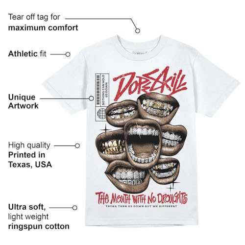 Image of DopeSkill Graphic Tee Streetwear Hip Hop Hypebeast Unisex T-Shirt Sneaker Colour Matching Shirts Rapper Mouth