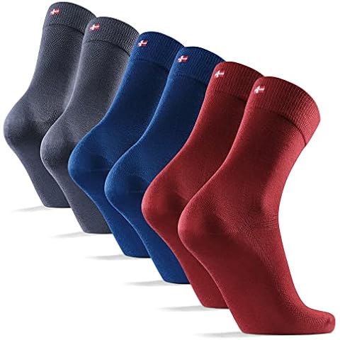 Calcetines de Bambú DANISH ENDURANCE para Hombres y Mujeres, 6 Pares, Multicolor Cover
