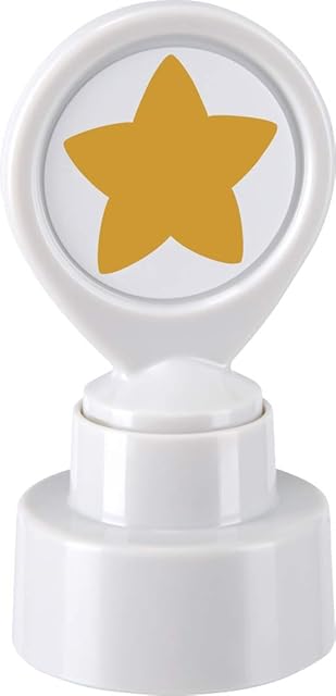 COLOP motivational stamp - Solid gold star - Gold ink | 149869 | Teacher gold star reward school stamper