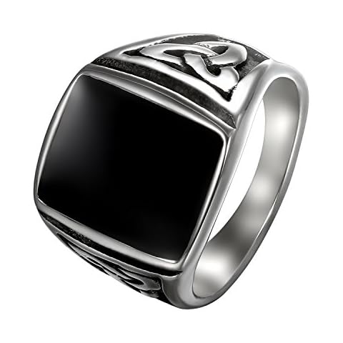 Anillo de Compromiso de Hombre Flongo con Piedra Negra Cover