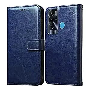 Techno Pova Neo Back Cover |Top Grade Classic Luxury Vegan Leather Case| Shockproof Protective Edges| Rich Look | High End Series for Techno Pova Neo (Blue) (Please check your phone model before buying