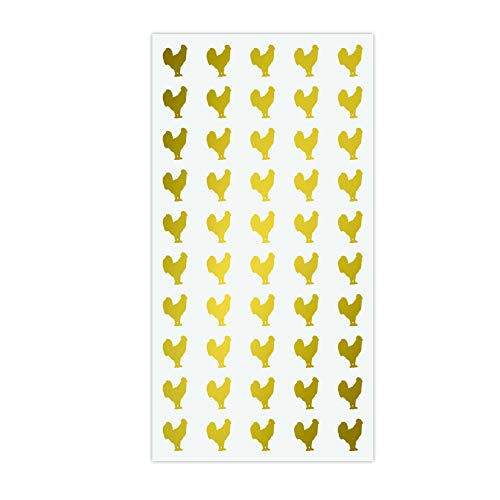 50 Wedding Meal Stickers - Place Card Stickers - Meal Stickers - Place Card Menu Choices - Meal Choice Wedding - Wedding Meal Stickers (Gold, Chicken)