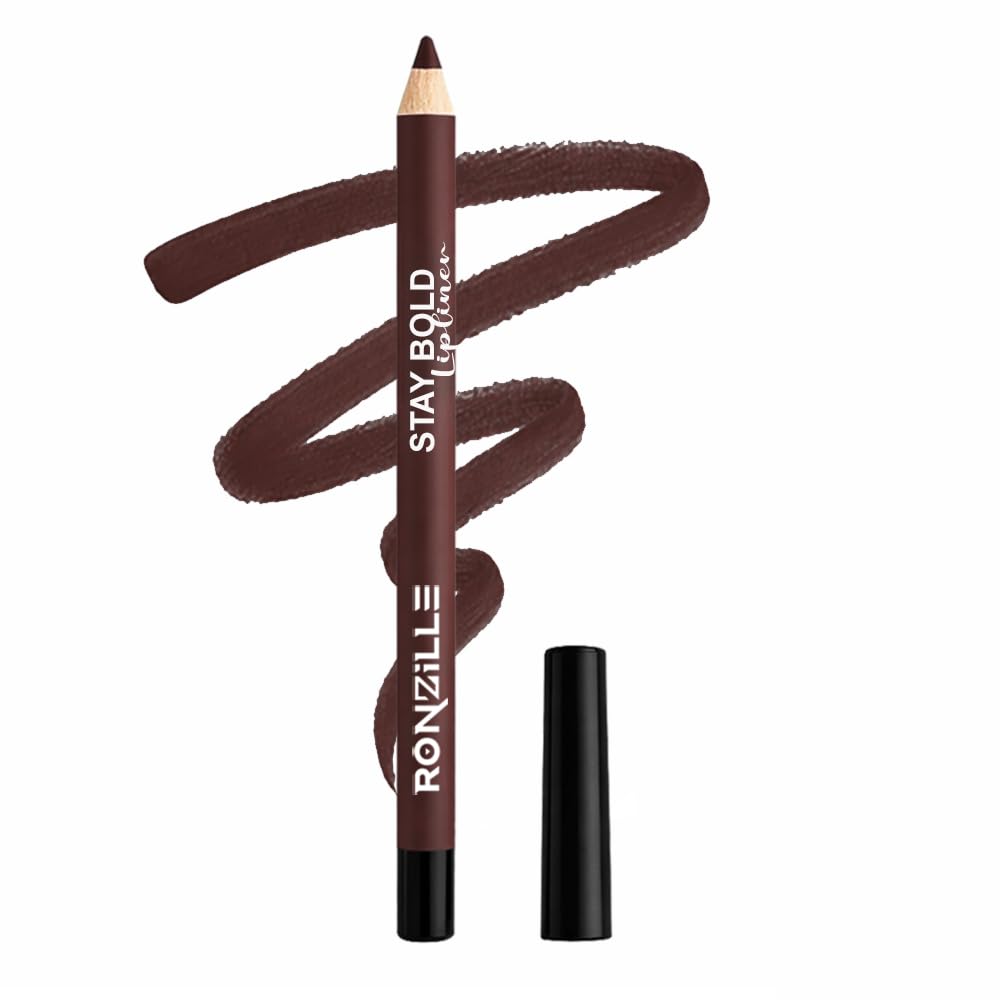 Ronzille Super Stay Matte Lip Liner Royel Red | Long Lasting Lip Pencil | Smooth Glide Crayon | Waterproof Matte Finish | Lip Definer for Women (Woody Brown)-image-30