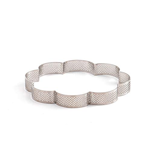 Decora 0064081 FORMA FLOR MICROPERFORADA DE ACERO INOXIDABLE 16 X 16 X 3,5 H CM