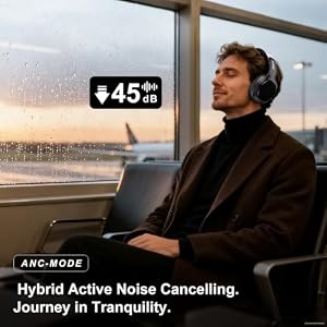 Wireless Noise Cancelling Headphones, 120H Playtime, Over Ear Headphones — photo 2 of 6