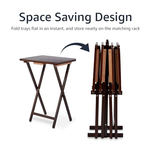 image for Amazon Basics Classic Foldable Portable TV Dinner Rectangular Folding 