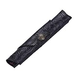 Vintage Handmade Leather Single Pen Case Holder Cowhide Fountain Pen Sleeve Roll Wrap Pen Pouch...