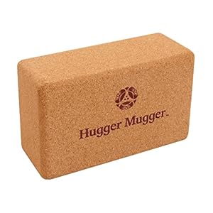 Hugger Mugger Cork Yoga Block – Naturally Grippy Texture, Durable, Made from Renewable Cork, Rounded Edges for Comfort, Great for Sweaty Hands BL-CORK