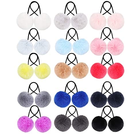 Ezume® Pom Hair Ties Pompom Ball Elastic Hair Band Fur Ball Fluffy Ponytail Holders for Women Girl Kids Hair Accessories (Multi Color 12pcs ) (B0BR65ZQXC) Amazon Price History, Amazon Price Tracker