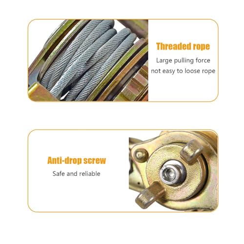 Cabrestante manual portátil y tensor de cable resistente para construcción 5