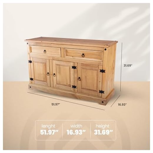 Antique Brown Solid Wood Storage Cabinet