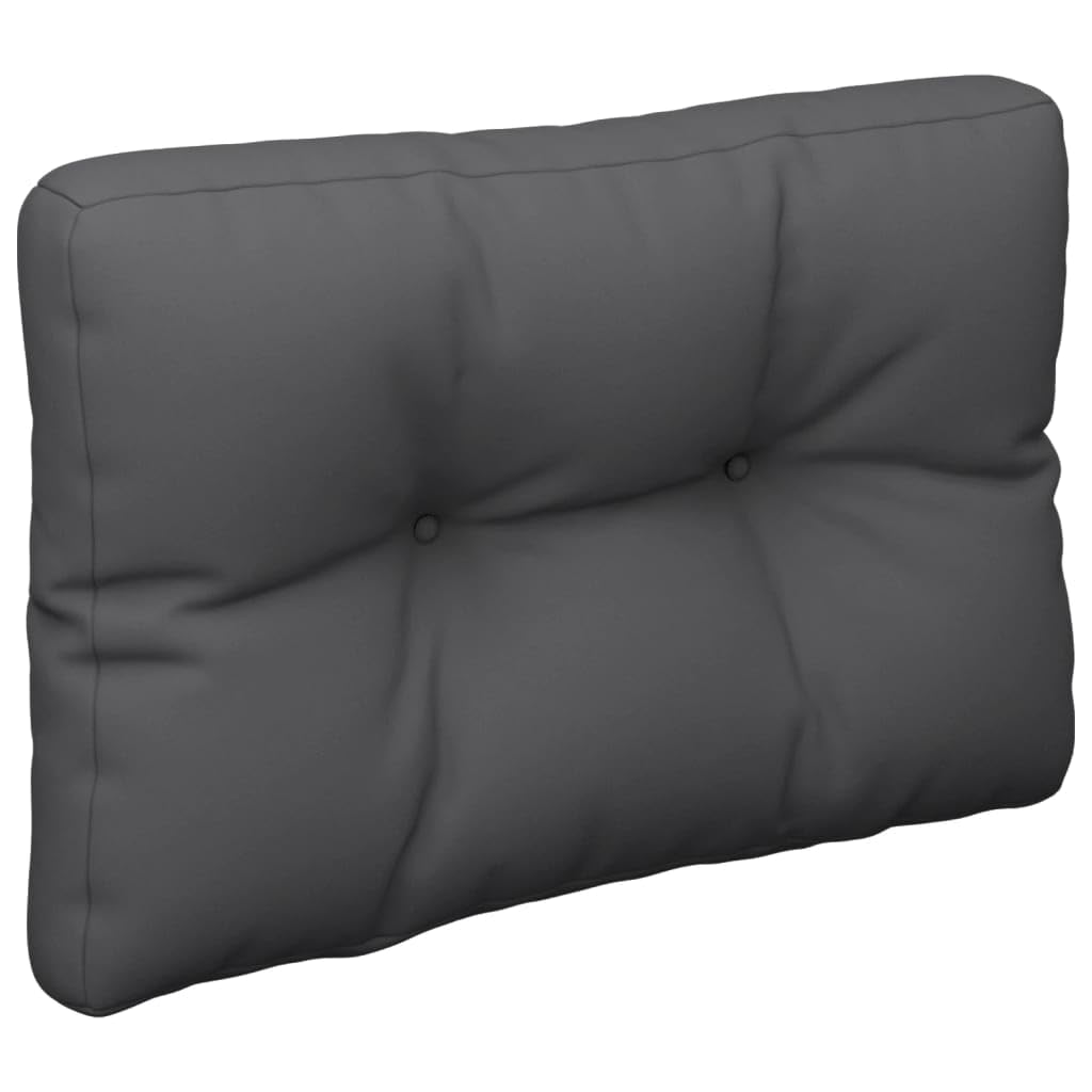 Cuscino per pallet antracite con imbottitura in fibra cava per mobili in pallet da esterno come cuscino da seduta in poliestere nelle dimensioni 50x40x12 cm