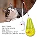 JOROBURO Cat Chasing Toy, Clear Color Cat Snack Toy Anxiety Ease Built in Bell Ball, Cat Roly Poly Toy Exercise Attractive Plush Mouse Cat Stick for Indoor Cats Kittens (Yellow)
