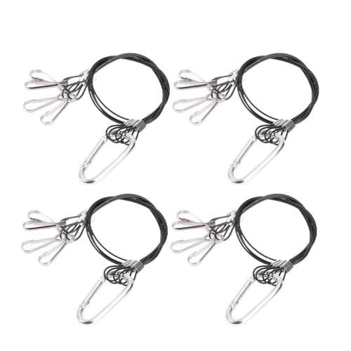 BESPORTBLE 4pcs Outdoor Plant Hangers Grow Light Pumpkin Decor Hydroponics Hanging Kit Led Grow Light Hanger Stainless Steel Wire Rope Stainless Steel Hooks Wire Hangers Bracket Heavy