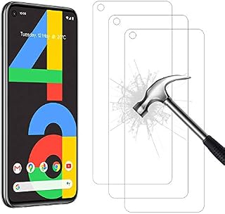 AHABIPERS 3 Pack Tempered Glass for Google Pixel 4A Screen Protector, Easy Bubble-Free Installation, 99.99% HD Clarity, Tempered Glass Protector for Google 4A