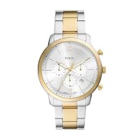Fossil Men's Neutra Watch, FS6112, Silver/Gold, 44 mm
