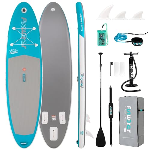 Funwater Stand Up Paddling Board Inflable Sup Board, Tabla De Surf Sup, Accesorios De Remo Ajustable, Bomba, Mochila De Viaje Isup, Correa, Bolsa Funwater Stand Up Paddling Board Inflable Sup Board, Tabla De Surf Sup, Accesorios De Remo Ajustable, Bomba, Mochila De Viaje Isup, Correa, Bolsa