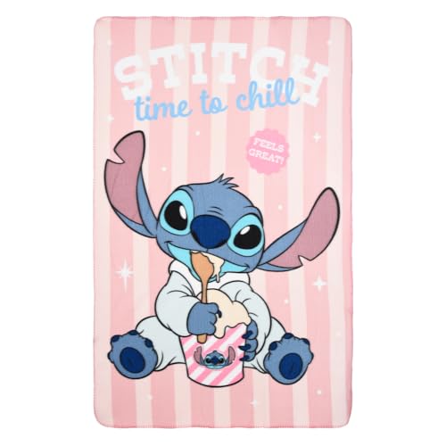 CARTOON Disney Stitch Decke für Kinder, 100 x 150 cm, weiche Fleecedecke...