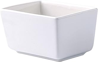 Sizikato Pure White Porcelain Sugar Packet Holder Tea Bag Bowl, 5 Oz