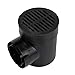 NDS 40, Grate Cover, Connects to Round 6 in. Speed-D Catch Basin 6 Inch Drain Pipes & Fittings, for Small Lawns, Landscaping, and Patios, Black Plastic