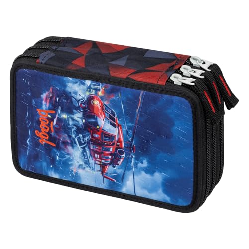 Trousse à crayons à 3 compartiments pour filles et garçons Baagl pratique