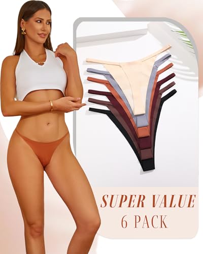 Image of 10 Pack Seamless G-string Thongs for Women Underwear No Show Thong Panties