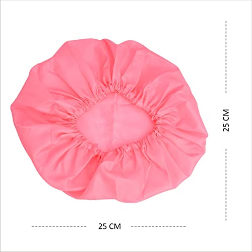 Image of Shower Cap Reusable Waterproof for Bathing Swimming (2)| Loofah for bathing Men and Women (2)| Body Wash Face Sponge (1)| Pumic Stone Foot Elbow Scrubber (1) Combo of 4 (unit 6)