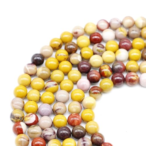 Gemstone Beads for Jewelry Making, Sold per Bag 5 Strands Inside, Mookaite 4mm