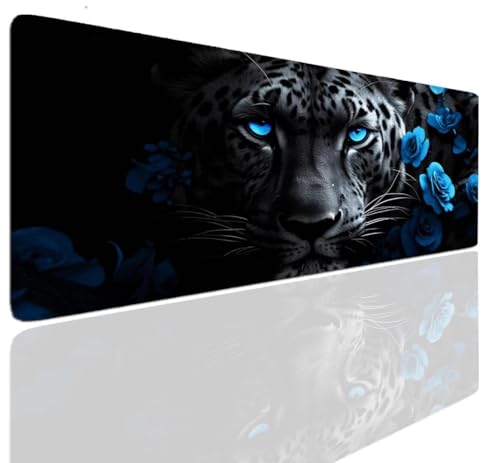 Tapis de Souris Anthracite 900x500x4mm Grand Tapis de Souris XXL Gamer Gaming sous Main Bureau à Bords Cousus Tapis de Bureau Gaming Antidérapante Protection de Bureau sous-Mains Accessoire Deco S-28