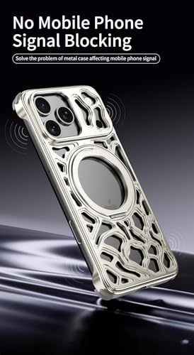 Coque iPhone 17 Pro Max sans cadre en aluminium rock avec béquille rotative 360 - 7