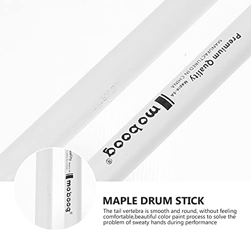 Milisten 2 Pairs White Maple Percussion Drum Sticks Maple Wood Drumsticks Non Slip Drum Sticks Wood Tip Maplewood Drumstick For Kids Students And Adults #TOP5