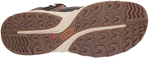 KEEN Men's NXIS Evo Mid Height Waterproof Fast Packing Hiking Boots, Brindle/Citronelle, 13 | Image 3