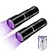 Produktbild PUAIDA UV Schwarzlicht Taschenlampe, 12 LED UV Lampe, 395NM Urin-Detektor für Eingetrocknete Flecken Ihrer Hunde und andere Haustiere auf Teppichen, Vorhänge, Möbel | inkl. 6xAAA Batterien