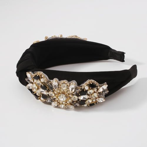 Bandeau fleuri tissu lourd accessoire cheveux noeud Argento