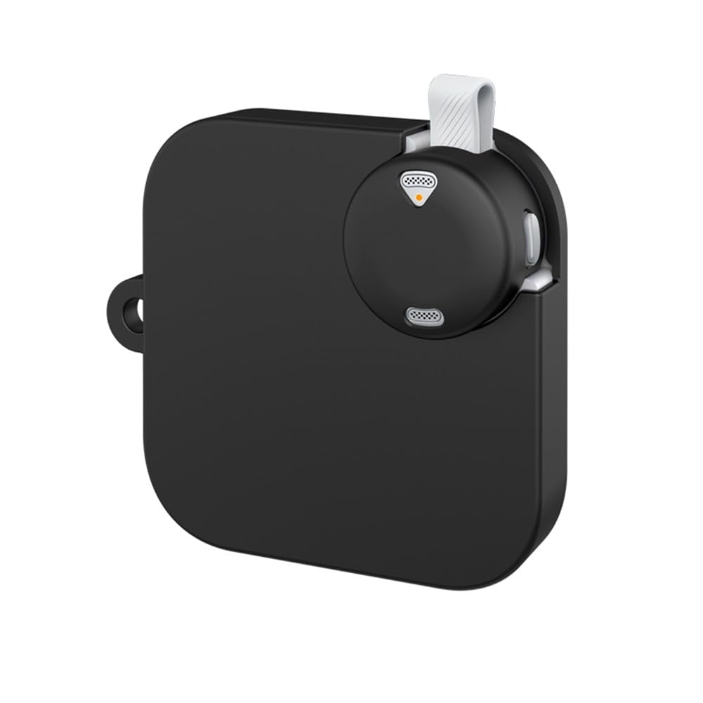 Kalokairi Stoßfeste Silikonhülle für Soundcore Work AI Voice Recorder, sturzsichere Schutzhülle mit tragbarem Design, kompatibel mit Schwarz/Weiß-Optionen, Schwarz