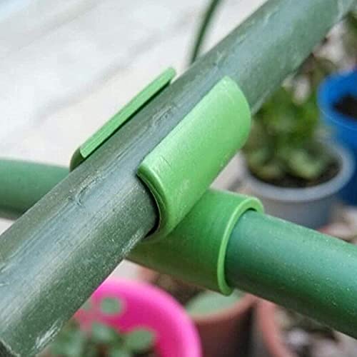 50 Pieces Garden Plant Stakes Connector Garden Trellis Rod Connector Clip for Climbing Rattan Vine Rotatable Rod Supporting (8mm Cross Clips) - Image 4