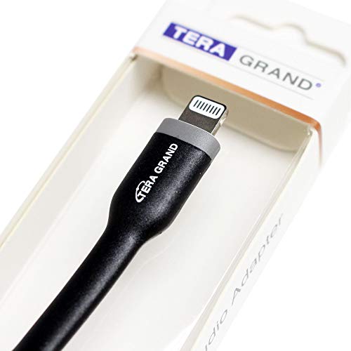 Tera Grand - Apple Mfi Certified Lightning To Headphone Jack Audio Adapter, Durable Flexible Super Soft Pvc Jacket Iphone 14/13/12/11 Pro Pro Max Plus Mini Se Xs Xr X 8/7/6, Ipad Pro Air #TOP7