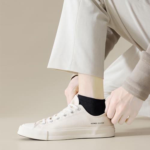 MAGIARTE Mens Cotton Ankle Socks Low Cut Athletic Moisture Wicking Odor Free No Show Socks for Men 3/6 - PACK4